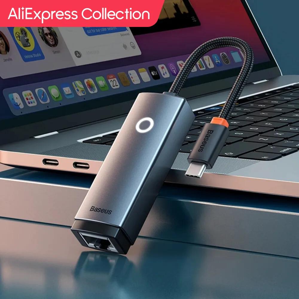 AliExpress ÷ Baseus USB C-̴ , ˷̴ ⰡƮ USB C , Ʈ ƺ ο, 1000, 100Mbps USB